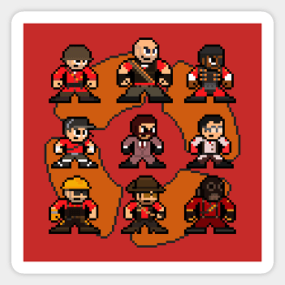 Team Fortress 2 Red Team-TF2 8bit Pixel Art Sticker